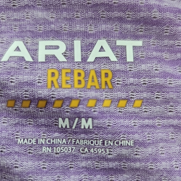 Ariat Womens Purple Rebar Evolution 1/2 Zip Top Size Medium Walking Outdoor - Picture 9 of 9